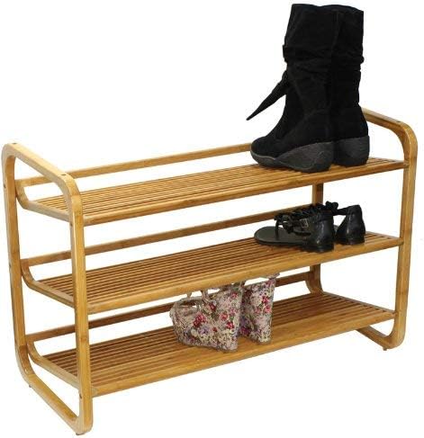 Oceanstar SR1231 3-Tier Bamboo Shoe Rack