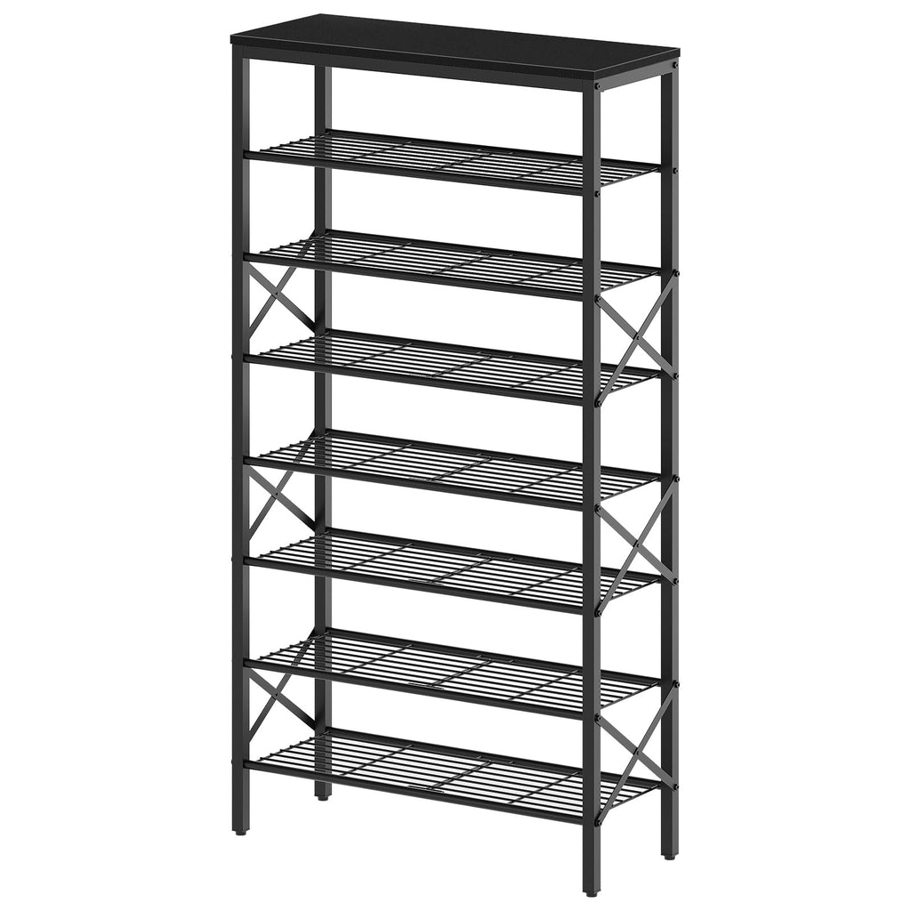 YATINEY 10 Tier Shoe Rack, Large Capacity Shoe Storage Organizer Holds 40 Pairs, Sturdy and Stable, for Entryway, Hallway, Closet, Dorm Room, Rustic Brown SS10BR
