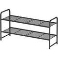 5 Tier Shoe Rack Closet Metal Heavy Duty, Stackable, Black