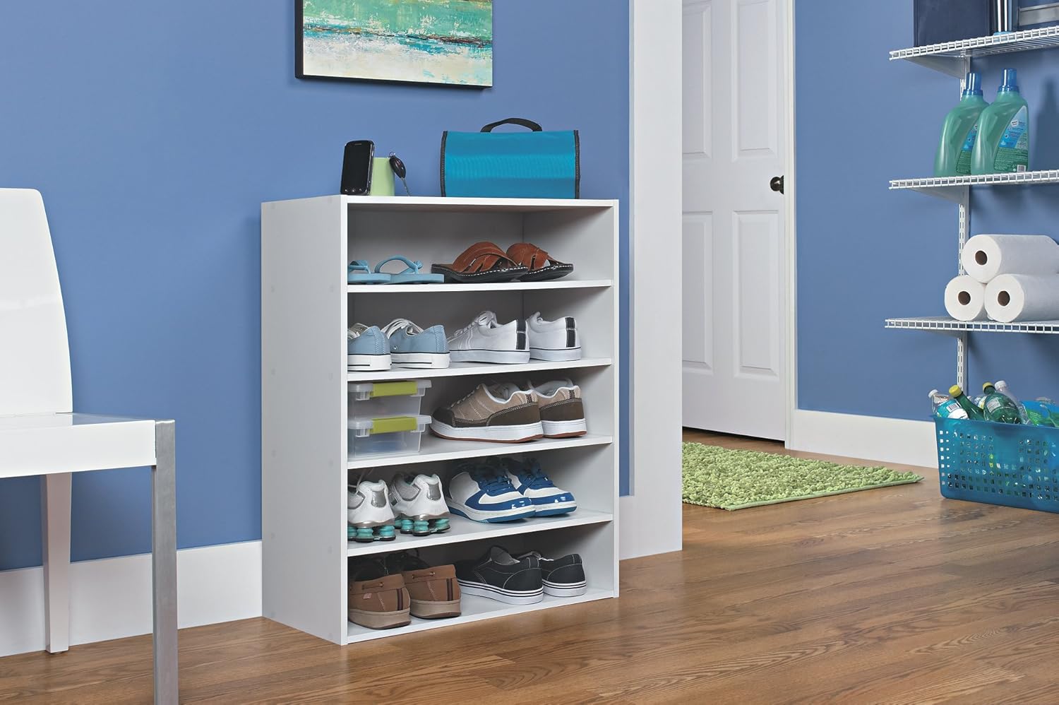 ClosetMaid 1565 Stackable 5-Shelf Organizer, White