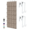 GORILLA GRIP Over the Door Shoe Organizer, 24 Large Breathable Mesh Pockets, Space Saving Hanging Storage Holder, Closet Rack Hanger Holds Up to 40 lbs, Hangs on Closets for Shoes, Accessories, Linen
