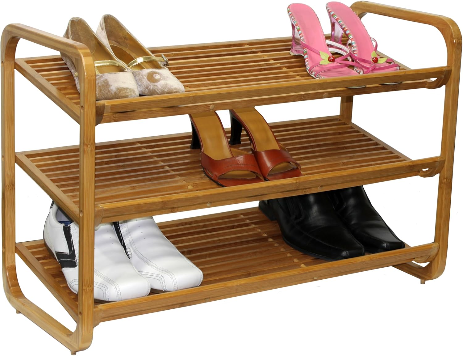 Oceanstar SR1231 3-Tier Bamboo Shoe Rack
